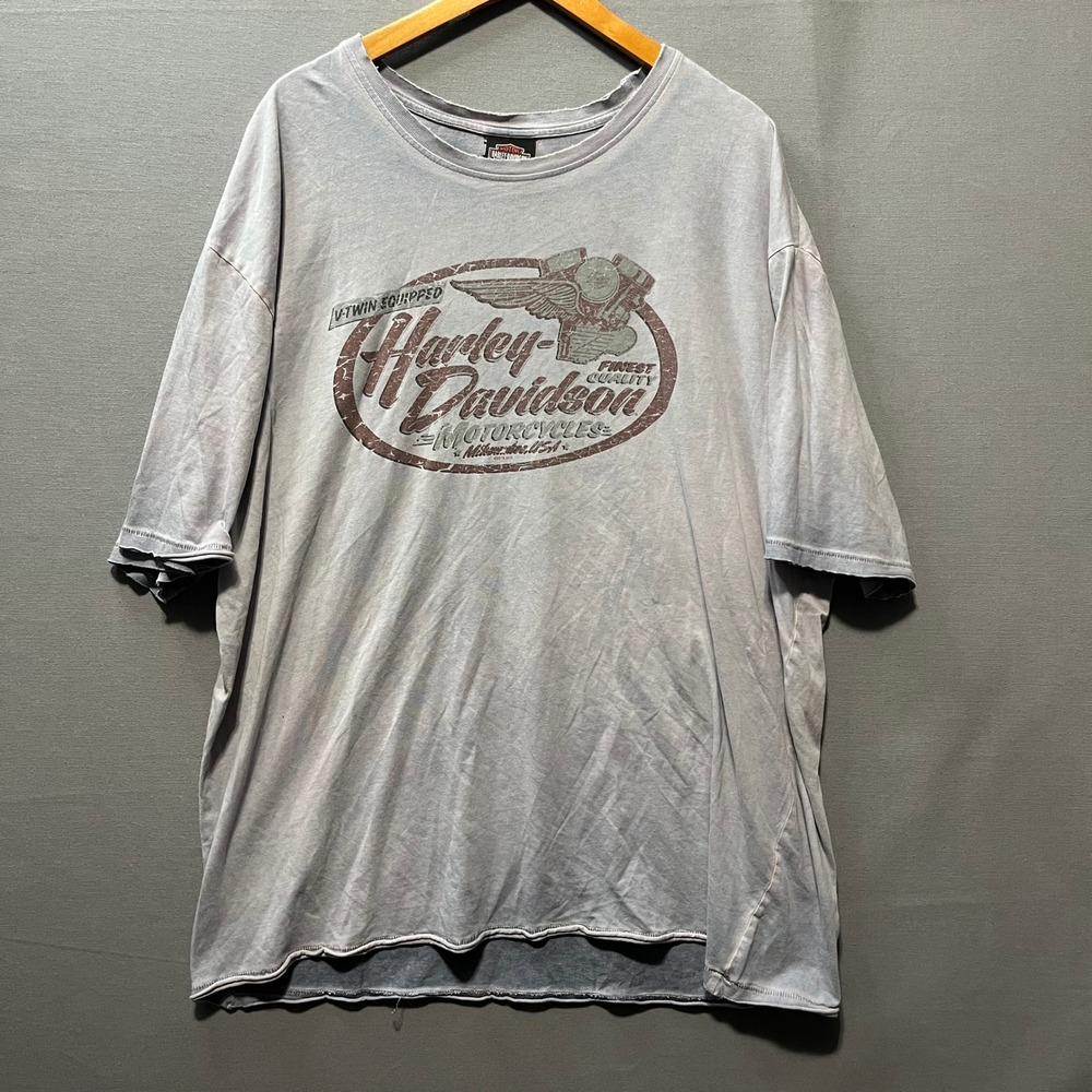 Harley-Davidson Cowboy Beaumont Texas Graphic T-Shirt Grey 3XL